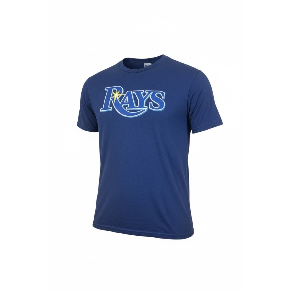 MAJESTIC Tampa Bay Rays Mens Large Navy T Shirt # 8‎ DESMOND JENNINGS  MLB